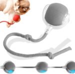 Interactive Rolling Dog Ball, 2024 New Self Dog Toys Interactive Cat Toys Automatic Cat Toy Self Moving Dog Toys, 360° Smart Automatic Rolling Ball Toy Electric Dog Balls for Dog/Cat (Gray)