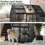 Heavy Duty Dog Crate 54 inch Dog Pet Kennel Cage for Extra Large Giant Dog with 2 Doors Lockable Wheels Removable Trays Top Access All Metal Durable - Image 4