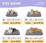 LE SURE Cute Orthopedic Dog Bed Large Sized Dog, Waterproof Chic Flat Pet Beds with Removable Washable Cover, Fuzzy Thick Egg Crate Foam Pet Mat for Indoor Use (36" x 27", Grey) - Image 6