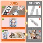 Dog Nail Grinder Electric Powerful 3 Speeds Dog Nail Clippers with Lights Quiet Cat Nail Clipper Painless Care Trimmers Tools for Small Medium Large Dogs and Cats (Black) - Image 4