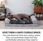 Furhaven Memory Foam Dog Bed for Medium/Small Dogs w/ Removable Bolsters & Washable Cover, For Dogs Up to 35 lbs - Plush & Southwest Kilim Woven Decor Sofa - Boulder Gray, Medium - Image 8