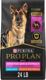 Purina Pro Plan Sensitive Skin & Stomach Large Breed Dog Food, 24 lb Bag