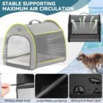 PETSFIT Portable Dog Crate, Travel Dog Crate - 19 Inch Lightweight, Roomy, Easy to Set Up, Sturdy Collapsible Dog Kennel with Thick Mat, Grey - Image 4