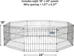 MidWest 18-Inch Exercise Pen, No Door, 16 Sq Ft Play Area - Image 4