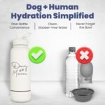 Rubyloo Dog Mom Water Bottle with Detachable Bowl for Dog Lovers - Image 3
