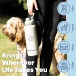 Rubyloo Dog Mom Water Bottle with Detachable Bowl for Dog Lovers - Image 4