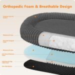 Orthopedic Waterproof Medium Dog Bed Sofa, Gel Memory Foam, 36" - Image 3
