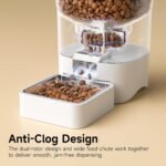 PAPIFEED Automatic Cat Feeder with App, WiFi Auto Cat Feeder, 6L Slow-Feed Cat Food Dispenser for Dry Food, Dual Power Supply Timed Pet Feeder for Small Dog, 10 Meals/Day, 12 Portions/Meal, White - Image 4