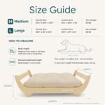 CANAGAN Elevated Wood Dog Bed Frame with Cushion, WoodPattern, Medium - Image 9