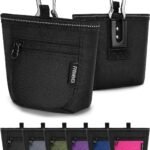 1¼-Cup Magnetic Closures Dog Training Treat Pouch with Clip (Black)