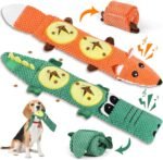 2-Pack Aggressive Chewer Toy, Squeaker & Puzzle, No Stuffing