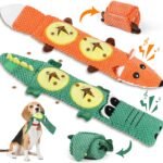 2-Pack Aggressive Chewer Toy, Squeaker & Puzzle, No Stuffing