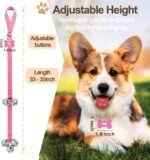 2 Pcs Dog Door Bells Dog Doorbell to go Outside Puppy Train Bell for Dogs to Ring to go Potty Puppy Toilet Training Bell for Door Knob Girl Puppy Essentials Accessories (Pink) - Image 2