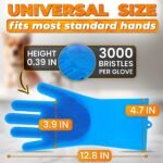 2-in-1 Cat and Dog Washing Gloves with 3000 Soft Bristles (Blue) - Image 2