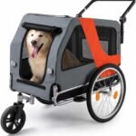 2-in-1 Pet Bike Trailer & Stroller, 165lbs Carrier