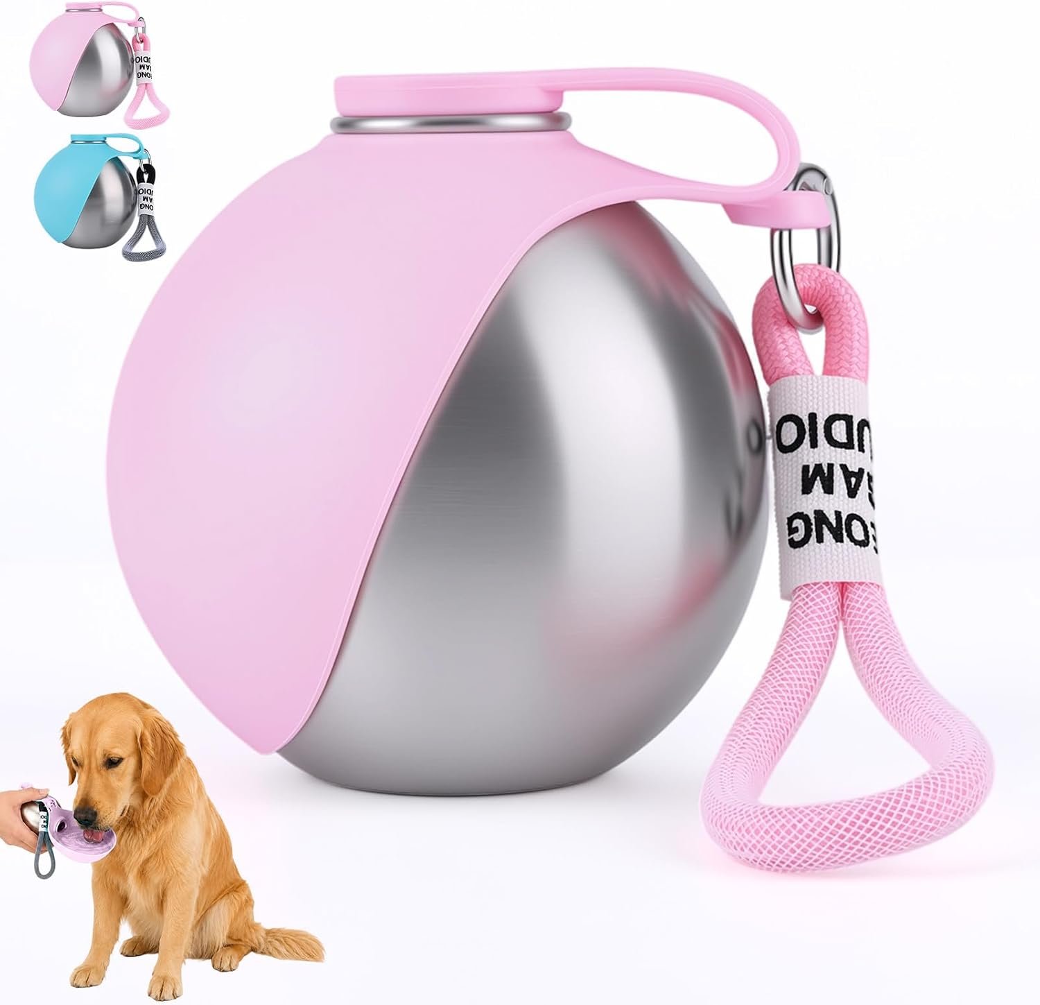 2 in 1 Portable Tumbler for Dogs,Portable Dog Water Ball,10Oz Stainless Steel Dog Water Bottle with Silicone Foldable Bowl, Leak-Proof 2 in 1 Portable Small Dog Water Bottle for Walking 2 in 1 Portable Tumbler for Dogs,Portable Dog Water Ball,10Oz Stainless Steel Dog Water Bottle with Silicone Foldable Bowl, Leak-Proof 2 in 1 Portable Small Dog Water Bottle for Walking