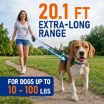 20.1 ft Retractable Dog Leash for Dogs 10–100 lbs - Heavy Duty Tape Leash with Strong Nylon Tape - 360° Swivel Control - One-Click Brake & Lock - Ergonomic Non-Slip Grip for Safe & Easy Daily Walks BL - Image 2