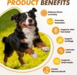 200 Ct 3-in-1 Calming Joint Cognition Soft Chews for Dogs Calm Treats Supplements for Anxiety Relief Hip and Joint Support Brain Health with Fish Oil Ashwagandha Chamomile Glucosamine Chicken Flavor - Image 2