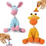 2027 Indestructible Dog Squeaky Toys for Aggressive Chewers, blue & orange