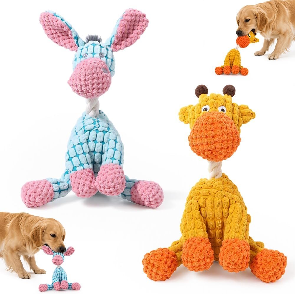 2027 Indestructible Dog Squeaky Toys for Aggressive Chewers, blue & orange 2027 Indestructible Dog Squeaky Toys for Aggressive Chewers, blue & orange
