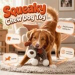 2027 Indestructible Dog Squeaky Toys for Aggressive Chewers, brown & blue - Image 2
