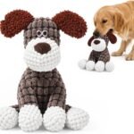 2027 New Indestructible Dog Squeaky Toys for Aggressive Chewers, brown