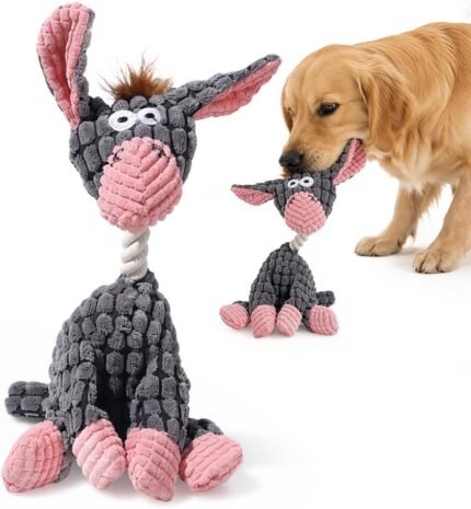 2027 New Indestructible Dog Squeaky Toys for Aggressive Chewers, grey