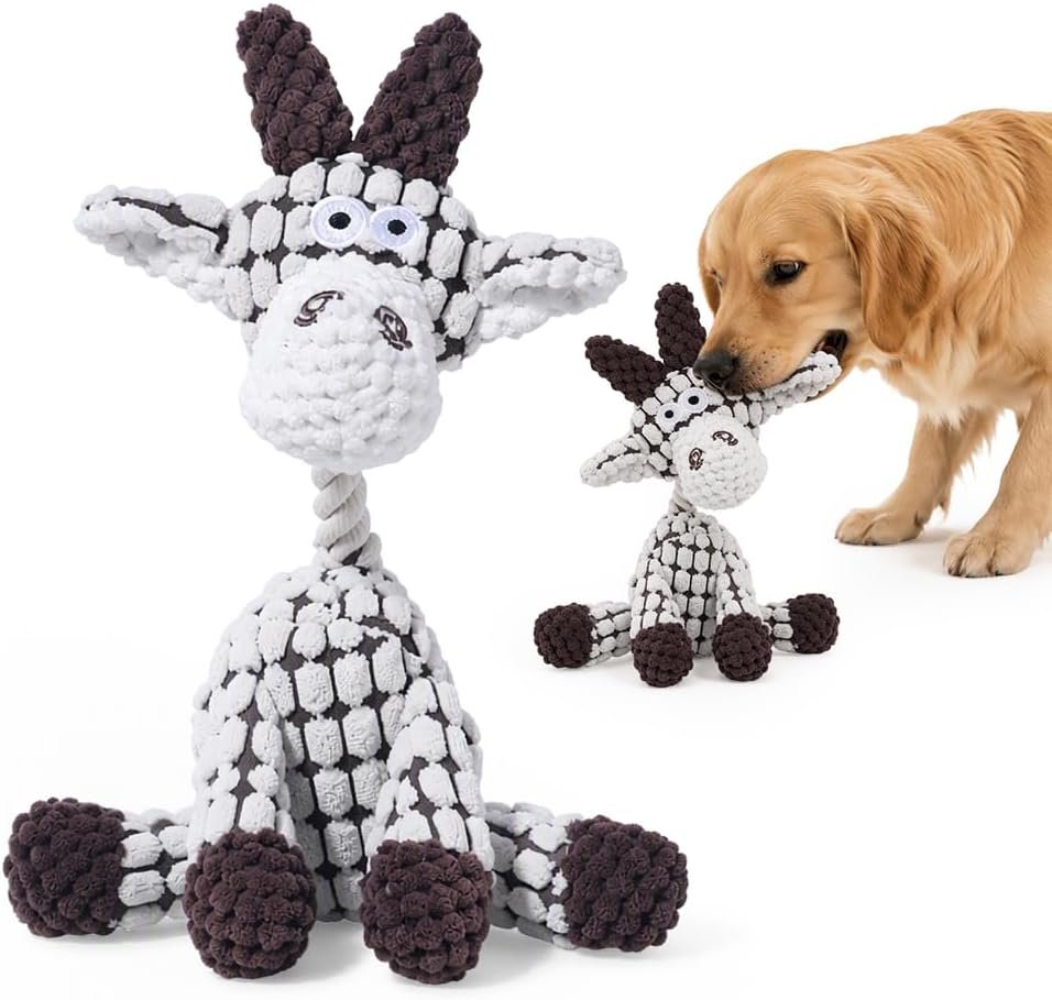 2027 New Indestructible Dog Squeaky Toys for Aggressive Chewers, white 2027 New Indestructible Dog Squeaky Toys for Aggressive Chewers, white