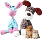 2027 New Indestructible Dog Toy for Aggressive Chewers，Blue+Brown