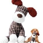 2027 New Indestructible Dog Toy for Aggressive Chewers，Brown