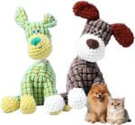 2027 New Indestructible Dog Toy for Aggressive Chewers，Green+Brown