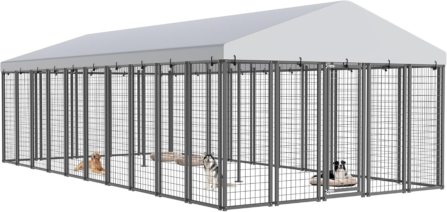 20×10 ft Outdoor Dog Kennel, Heavy Duty Dog Pens for Large Dogs 20×10 ft Outdoor Dog Kennel, Heavy Duty Dog Pens for Large Dogs
