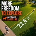 22.6 FT Retractable Dog Leash for Dogs 5-110 lbs–Reflective Leash with Reinforced Tape & Strong Cord–Quick Lock Button–360° Swivel System–Stainless Steel Spring–Comfortable Anti-Slip Handle BK - Image 2
