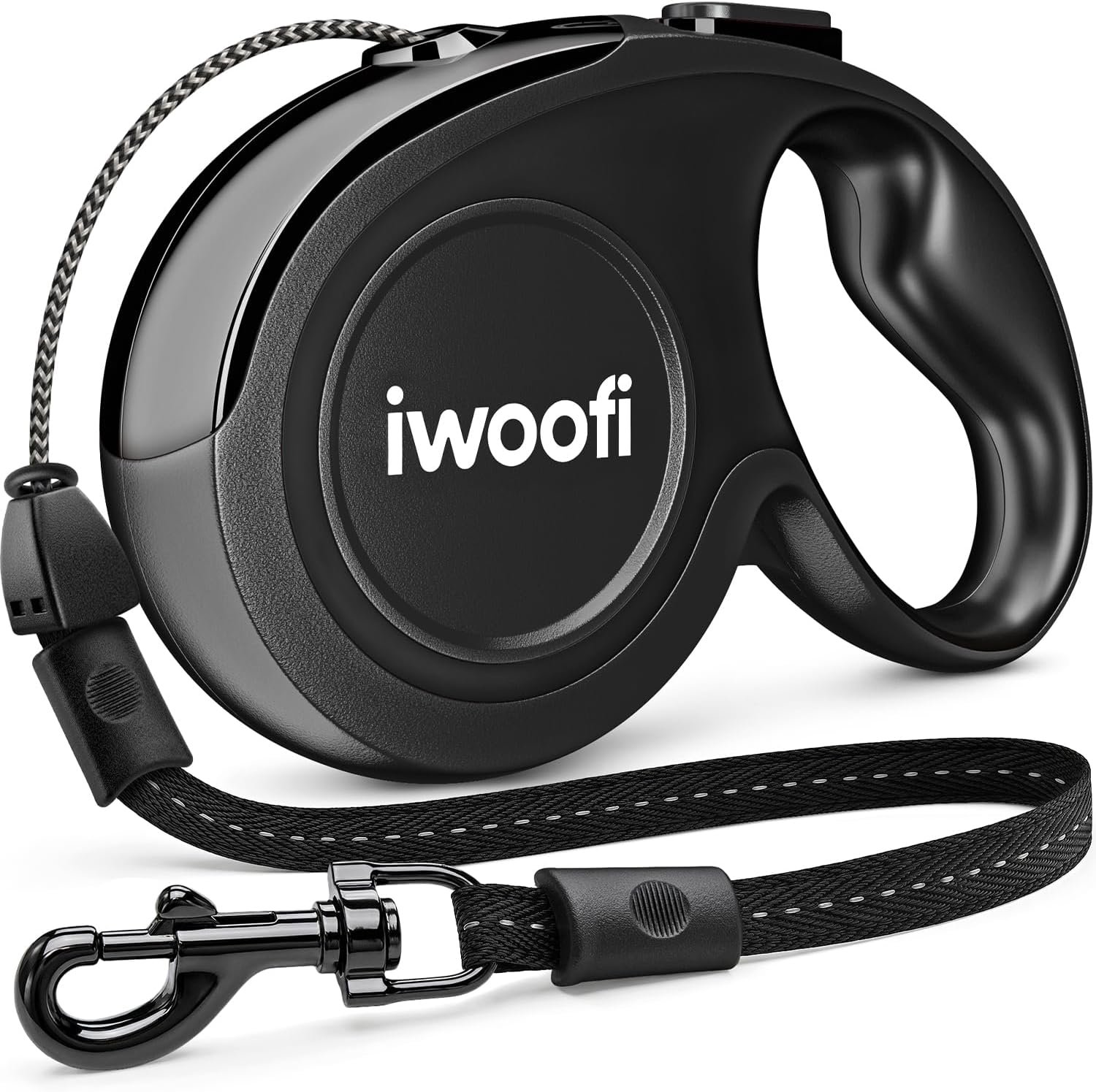 22.6 FT Retractable Dog Leash for Dogs 5-110 lbs–Reflective Leash with Reinforced Tape & Strong Cord–Quick Lock Button–360° Swivel System–Stainless Steel Spring–Comfortable Anti-Slip Handle BK 22.6 FT Retractable Dog Leash for Dogs 5-110 lbs–Reflective Leash with Reinforced Tape & Strong Cord–Quick Lock Button–360° Swivel System–Stainless Steel Spring–Comfortable Anti-Slip Handle BK