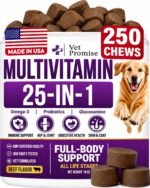 25-in-1 Dog Vitamins and Supplements, 250 Chews, Dog Multivitamin Chewable