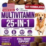 25-in-1 Dog Vitamins and Supplements, Dog Multivitamin Chews w/Glucosamine