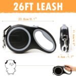 26Ft Retractable Dog Leash, Heavy Duty Great Leash for Dog up to 110 lbs, Anti-Slip Rubberized Handle, One-Handed Brake, Strong Nylon Tape, Tangle Free(Large Size). - Image 2