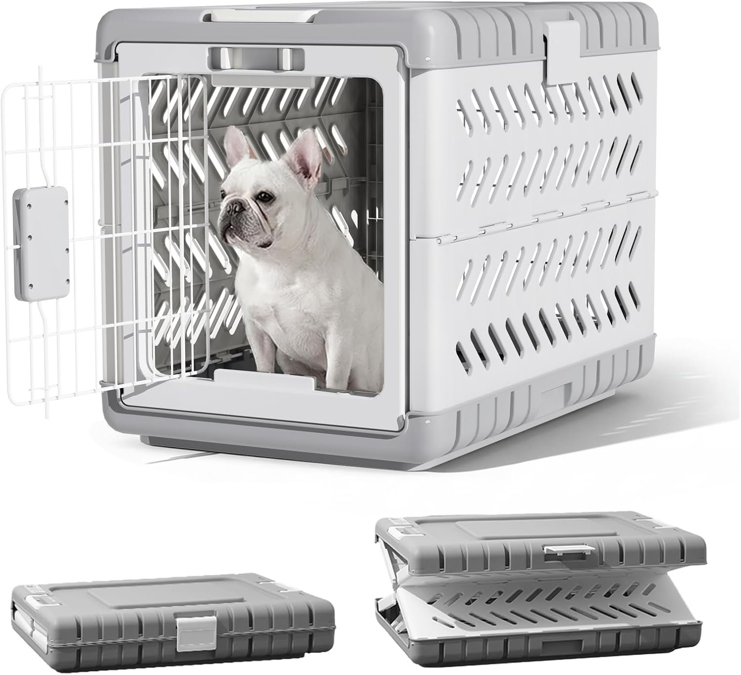 28 in Handle Basic Dog Crate for Indoor Use, Pet Kennel Cage, Light Grey 28 in Handle Basic Dog Crate for Indoor Use, Pet Kennel Cage, Light Grey