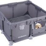 28 x 28 x 15 in Puppy Playpen with Gate, Indoor Small Pet Pen