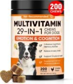29 in 1 Dog Vitamins and Supplements 200 Ct Advanced Dog Multivitamin Chews