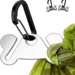 2PCS Dog Poop Bag Holder Leash Dogs Waste Bag Clip Dispenser Metal Carrier