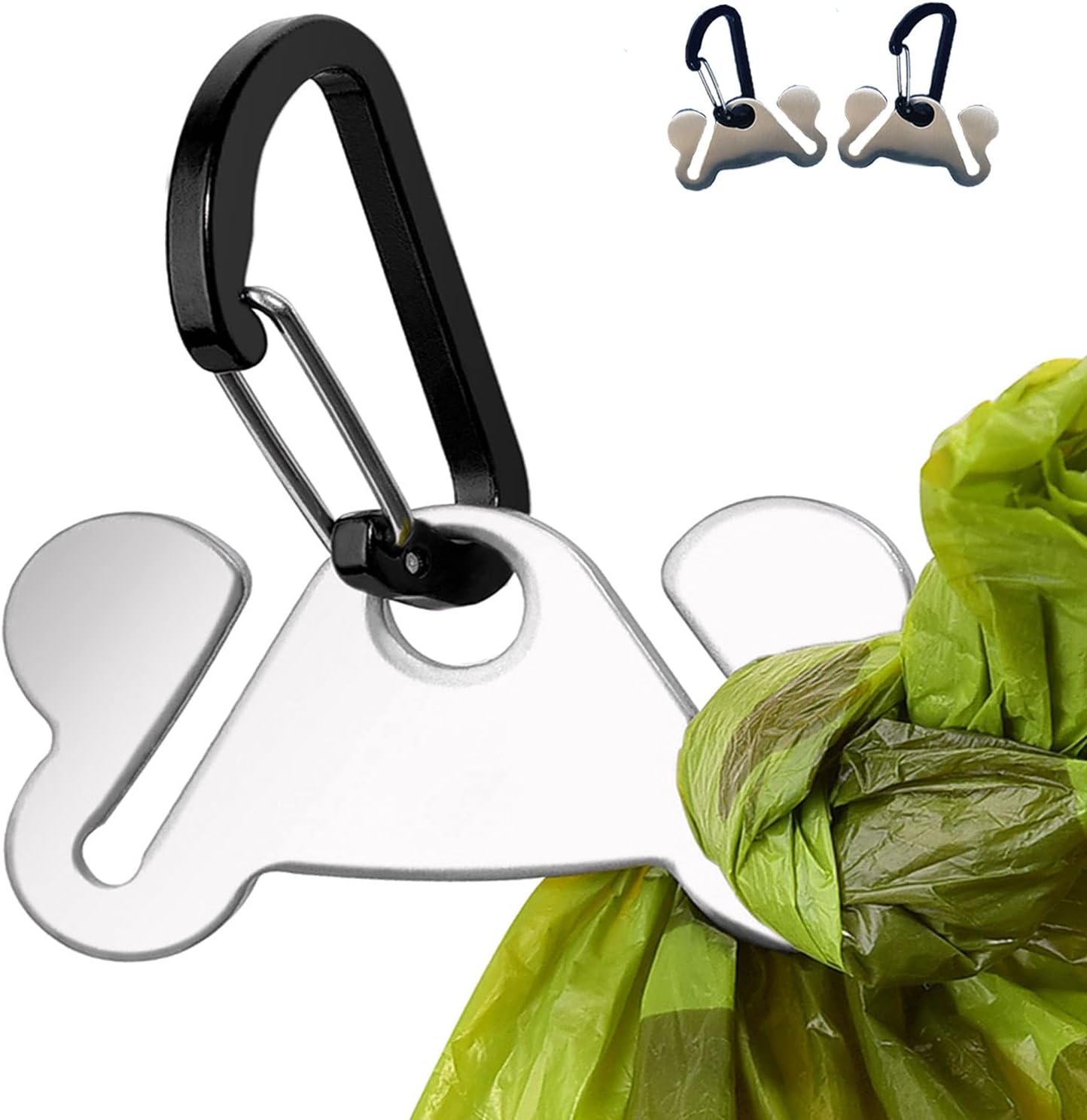 2PCS Dog Poop Bag Holder Leash Dogs Waste Bag Clip Dispenser Metal Carrier 2PCS Dog Poop Bag Holder Leash Dogs Waste Bag Clip Dispenser Metal Carrier