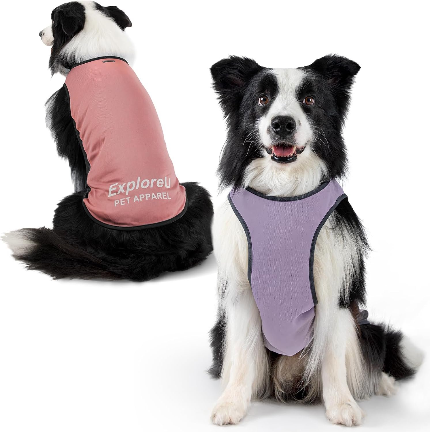 2Pack Dog Cooling Shirts with Sun Protection,Brier Rose+Lilac Ether,L 2Pack Dog Cooling Shirts with Sun Protection,Brier Rose+Lilac Ether,L