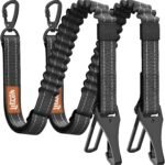 2Pcs Dog Seat Belt, Dog Car Seat Belt Bungee for Pet, Black