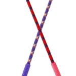 2Pcs Dog Training Stick, 16.5 Inch Rubber Dog Training Tools with Non-Slip Handle, Plum Claw and Lanyard, Cute Stick for Puppy Cat Target Tools Clicker