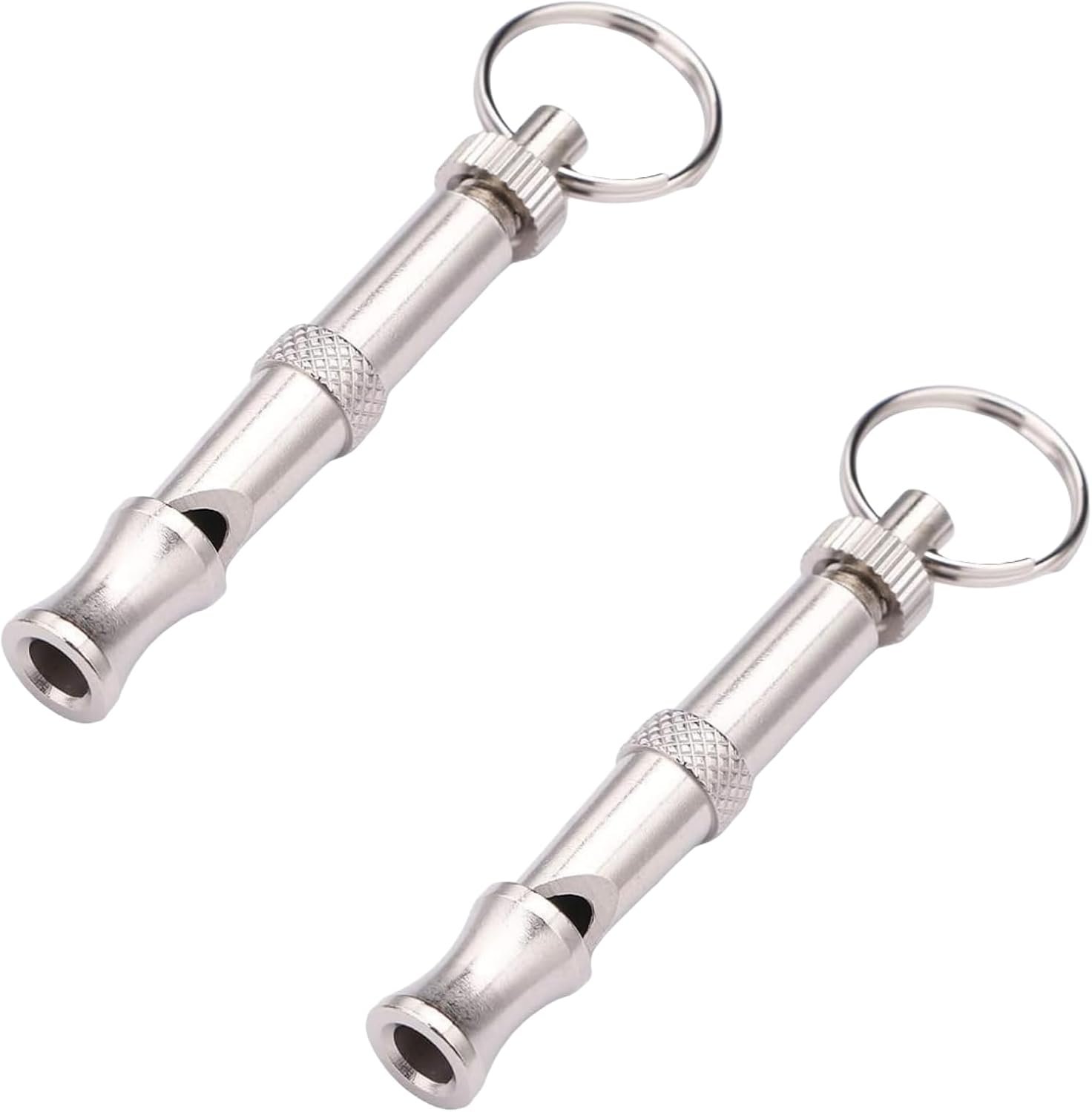 2Pcs Silver Adjustable Ultrasonic Dog Whistle, Portable Whistle Pet Whistle Supersonic Whistle Dog Whistles for Pet Training, Training and Behavior Aids, Dog Whistle Training 2Pcs Silver Adjustable Ultrasonic Dog Whistle, Portable Whistle Pet Whistle Supersonic Whistle Dog Whistles for Pet Training, Training and Behavior Aids, Dog Whistle Training