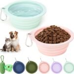 3 Pack Collapsible Dog Bowls,Portable Silicone Travel Dog Water Bowl