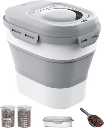 30-35 Lbs Dog Food Storage Container Collapsible Dog Food Container