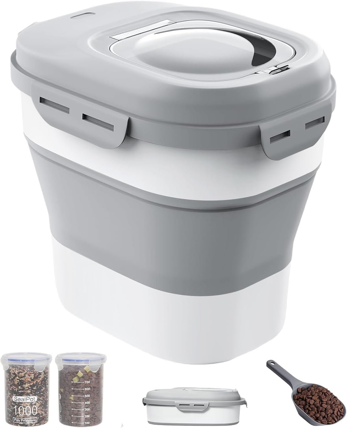 30-35 Lbs Dog Food Storage Container Collapsible Dog Food Container 30-35 Lbs Dog Food Storage Container Collapsible Dog Food Container