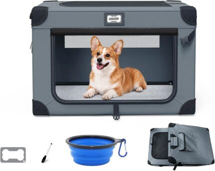 30 Inch Foldable Soft Dog Crates for Indoor & Outdoor Travel